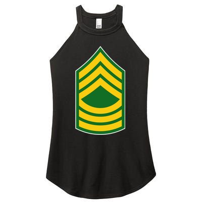 Master Sergeant Military Badge Women's Perfect Tri Rocker Tank