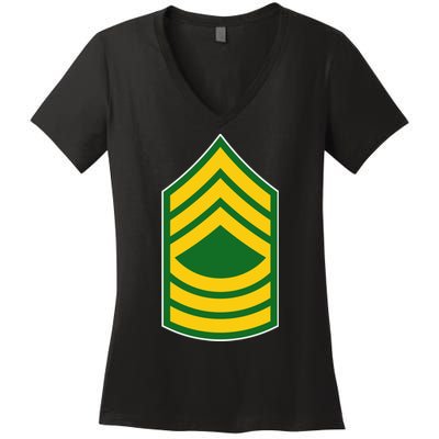 Master Sergeant Military Badge Women's V-Neck T-Shirt