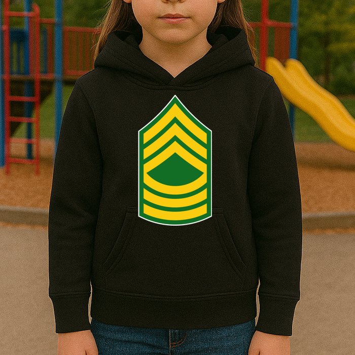 Master Sergeant Military Badge Kids Hoodie