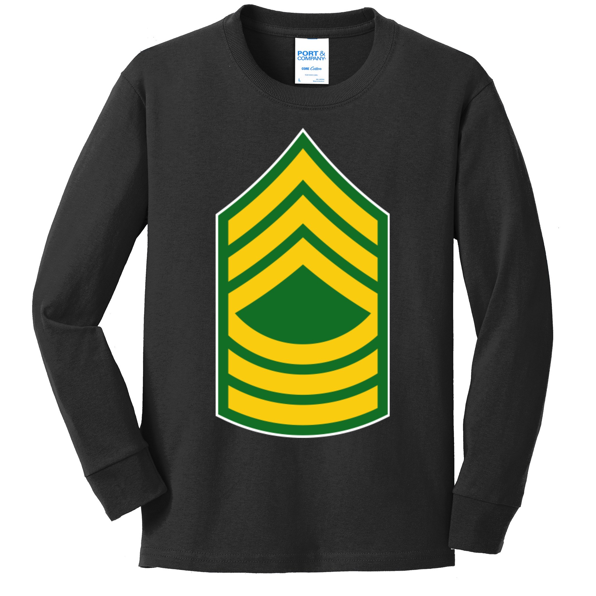 Master Sergeant Military Badge Kids Long Sleeve Shirt