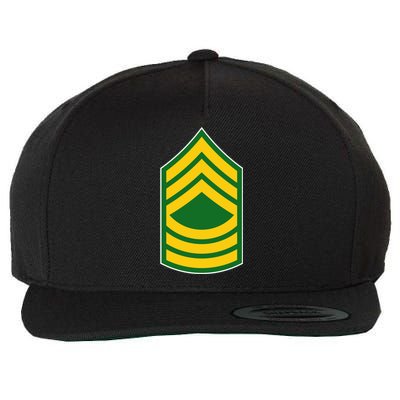 Master Sergeant Military Badge Wool Snapback Cap