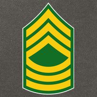 Master Sergeant Military Badge Cotton Canvas Backpack