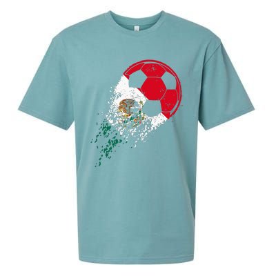 Mexico Soccer Mexican Flag Pride Soccer Player Sueded Cloud Jersey T-Shirt