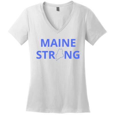 Maine Strong Women's V-Neck T-Shirt