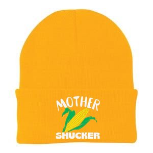 Mother Shucker Mom Pun Funny Corn Farmer Mom Gift Knit Cap Winter Beanie