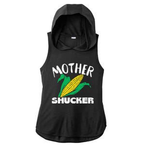 Mother Shucker Mom Pun Funny Corn Farmer Mom Gift Ladies PosiCharge Tri-Blend Wicking Draft Hoodie Tank