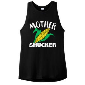 Mother Shucker Mom Pun Funny Corn Farmer Mom Gift Ladies PosiCharge Tri-Blend Wicking Tank