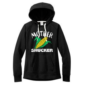 Mother Shucker Mom Pun Funny Corn Farmer Mom Gift Women's Fleece Hoodie