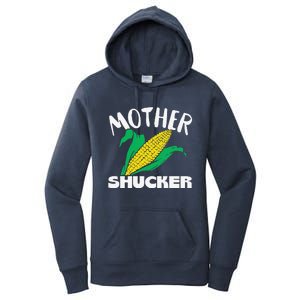 Mother Shucker Mom Pun Funny Corn Farmer Mom Gift Women's Pullover Hoodie