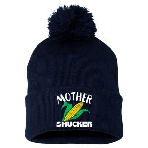 Mother Shucker Mom Pun Funny Corn Farmer Mom Gift Pom Pom 12in Knit Beanie