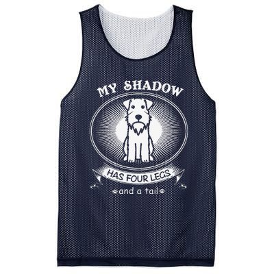 Miniature Schnauzers My Dog Is My Shadow Funny Gift Mesh Reversible Basketball Jersey Tank