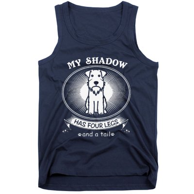 Miniature Schnauzers My Dog Is My Shadow Funny Gift Tank Top