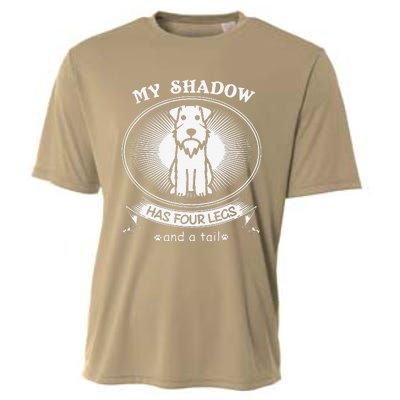 Miniature Schnauzers My Dog Is My Shadow Funny Gift Cooling Performance Crew T-Shirt