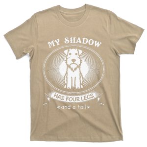 Miniature Schnauzers My Dog Is My Shadow Funny Gift T-Shirt