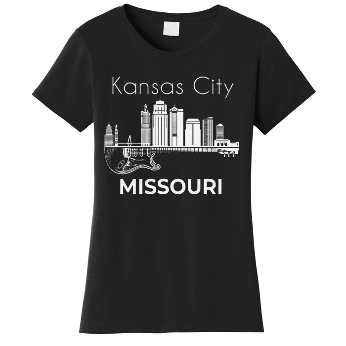 Missouri Souvenir Music Guitar Souvenir Kansas City Women's T-Shirt