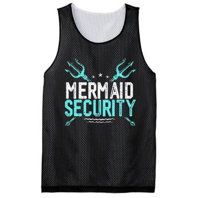 Mermaid Security Mermaid Dad Birthday Merdad Mesh Reversible Basketball Jersey Tank