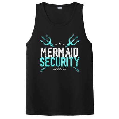 Mermaid Security Mermaid Dad Birthday Merdad PosiCharge Competitor Tank