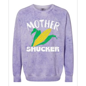 Mother Shucker Mom Pun Funny Corn Farmer Mom Gift Colorblast Crewneck Sweatshirt