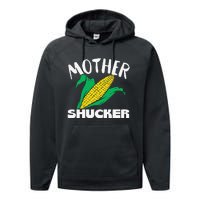 Mother Shucker Mom Pun Funny Corn Farmer Mom Gift Performance Fleece Hoodie