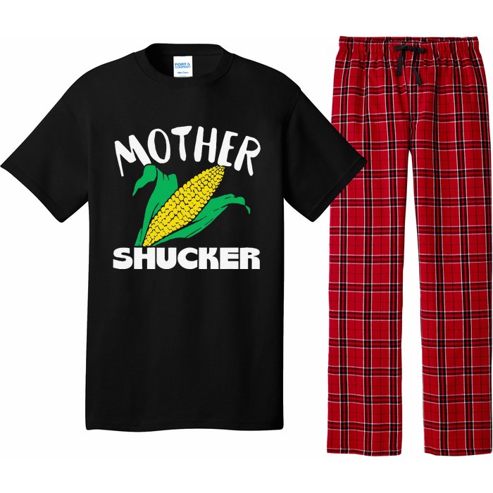 Mother Shucker Mom Pun Funny Corn Farmer Mom Gift Pajama Set