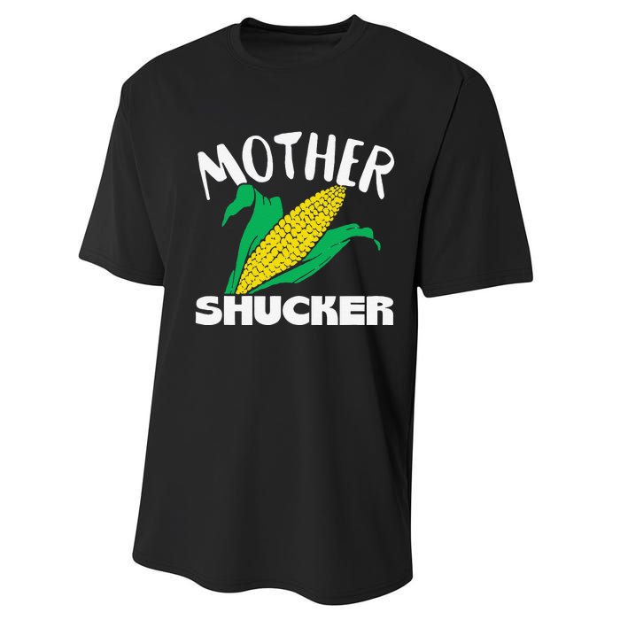 Mother Shucker Mom Pun Funny Corn Farmer Mom Gift Performance Sprint T-Shirt