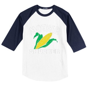 Mother Shucker Mom Pun Funny Corn Farmer Mom Gift Baseball Sleeve Shirt