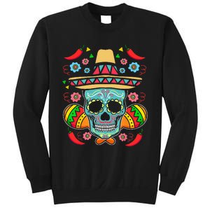 Mexican Skull Mariachi Pepper Fiesta Cinco De Mayo Sweatshirt