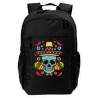 Mexican Skull Mariachi Pepper Fiesta Cinco De Mayo Daily Commute Backpack