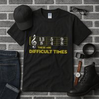 Musician Sheet Music These Are Difficult Times Tall T-Shirt