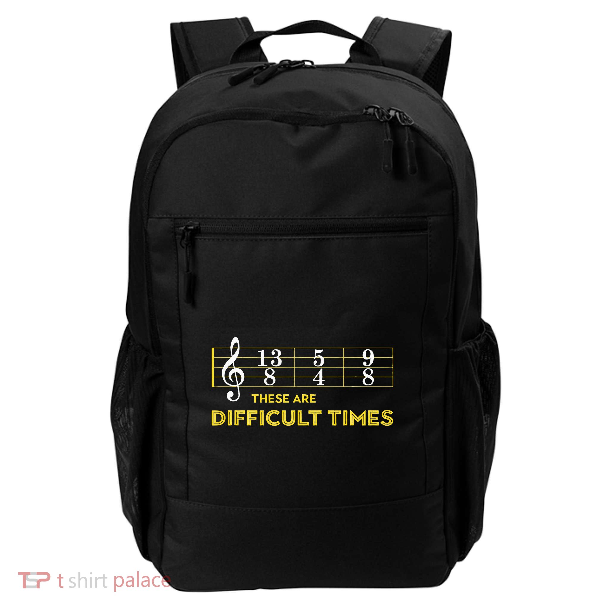 Musician Sheet Music These Are Difficult Times Backpack