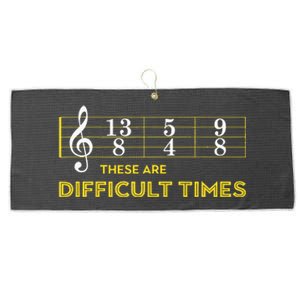 Musician Sheet Music These Are Difficult Times Large Microfiber Waffle Golf Towel