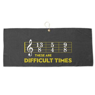 Musician Sheet Music These Are Difficult Times Large Microfiber Waffle Golf Towel