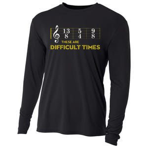 Musician Sheet Music These Are Difficult Times Cooling Performance Long Sleeve Crew