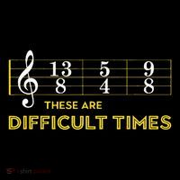 Musician Sheet Music These Are Difficult Times Youth Performance Sprint T-Shirt