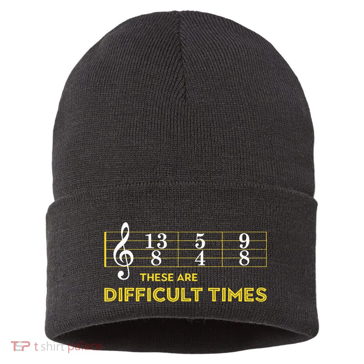 Musician Sheet Music These Are Difficult Times Sustainable Knit Beanie