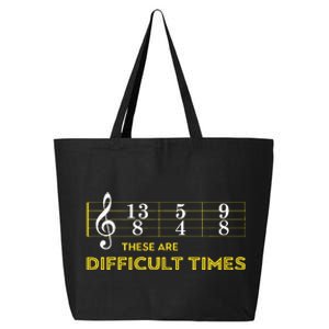 Musician Sheet Music These Are Difficult Times 25L Jumbo Tote