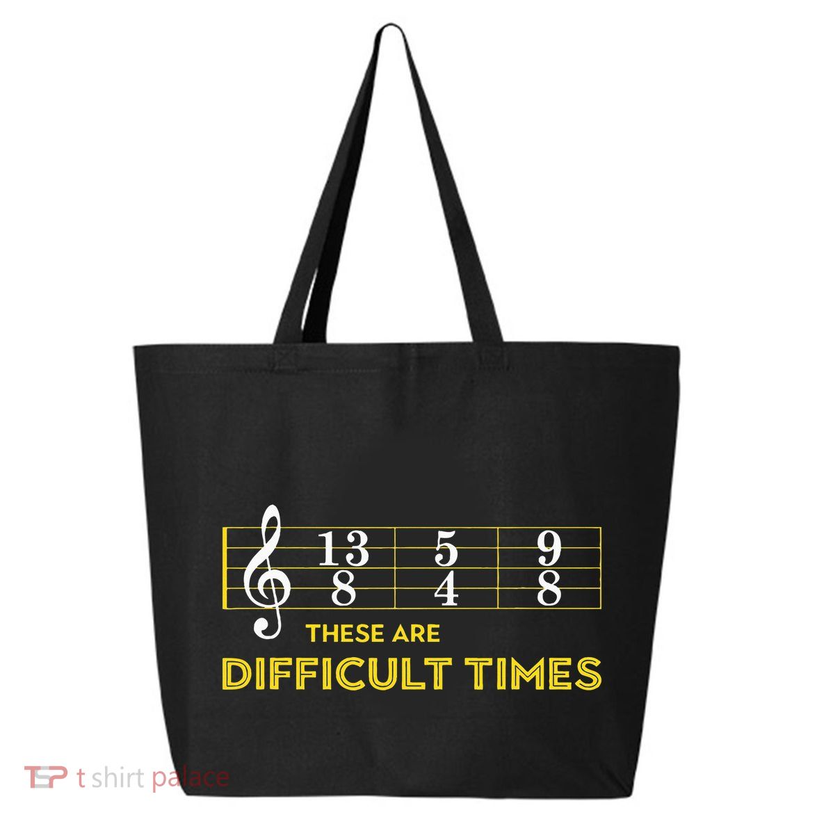 Musician Sheet Music These Are Difficult Times 25L Jumbo Tote