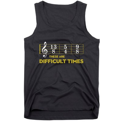 Musician Sheet Music These Are Difficult Times Tank Top