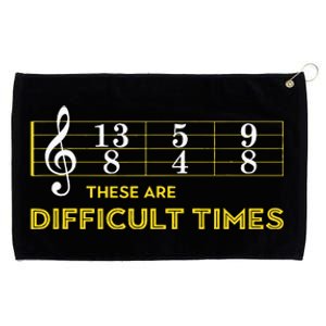 Musician Sheet Music These Are Difficult Times Grommeted Golf Towel