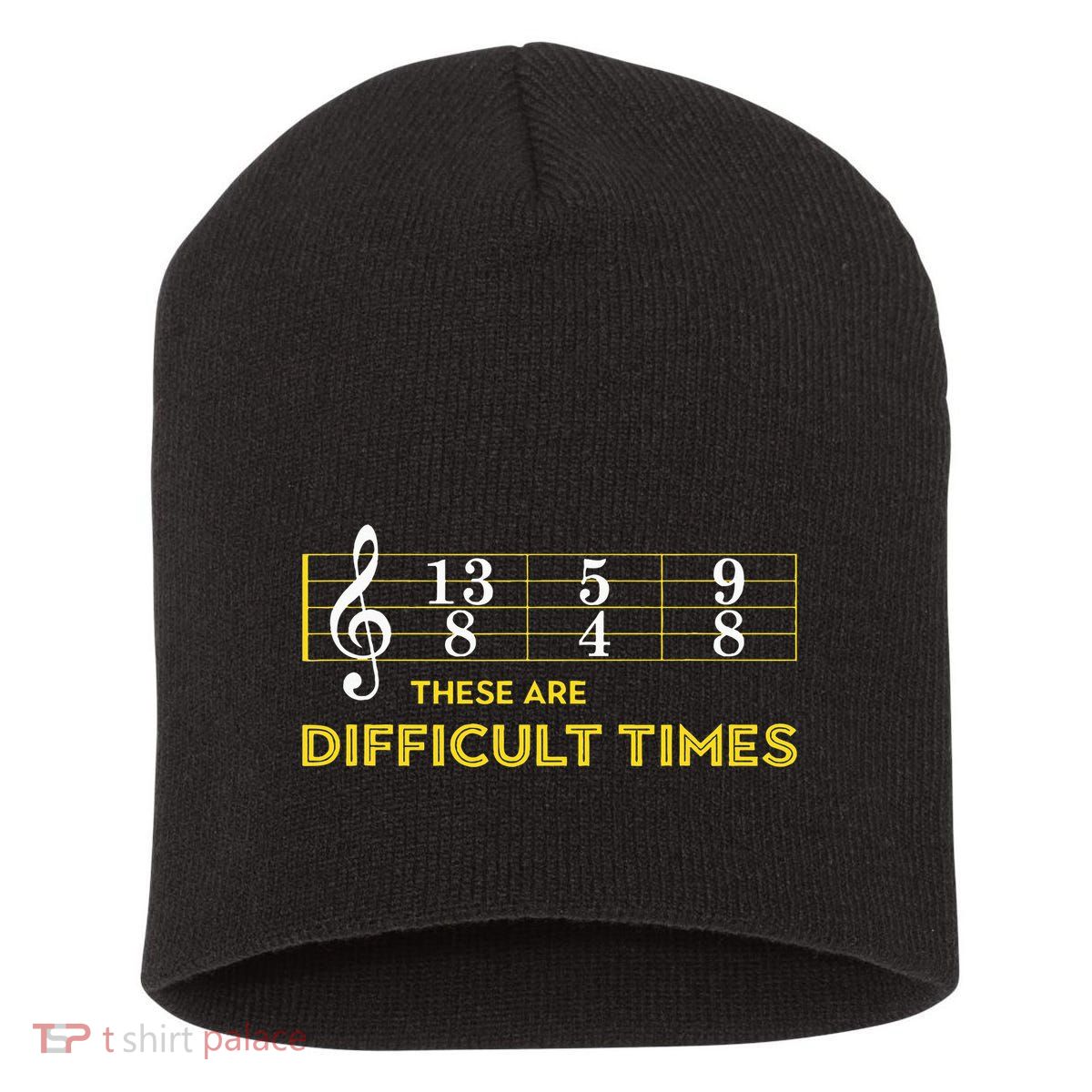Musician Sheet Music These Are Difficult Times Short Acrylic Beanie