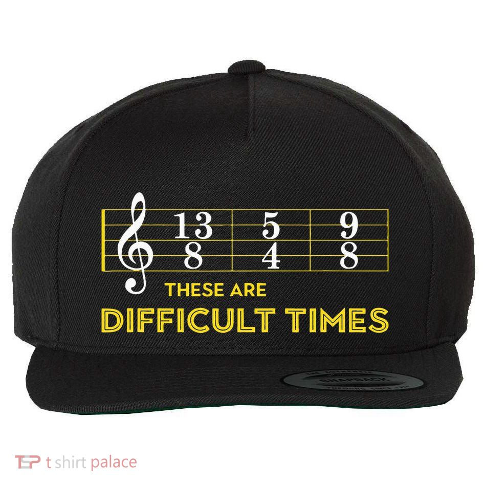 Musician Sheet Music These Are Difficult Times Wool Snapback Cap