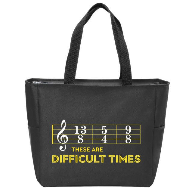Musician Sheet Music These Are Difficult Times Zip Tote Bag