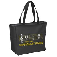 Musician Sheet Music These Are Difficult Times Zip Tote Bag