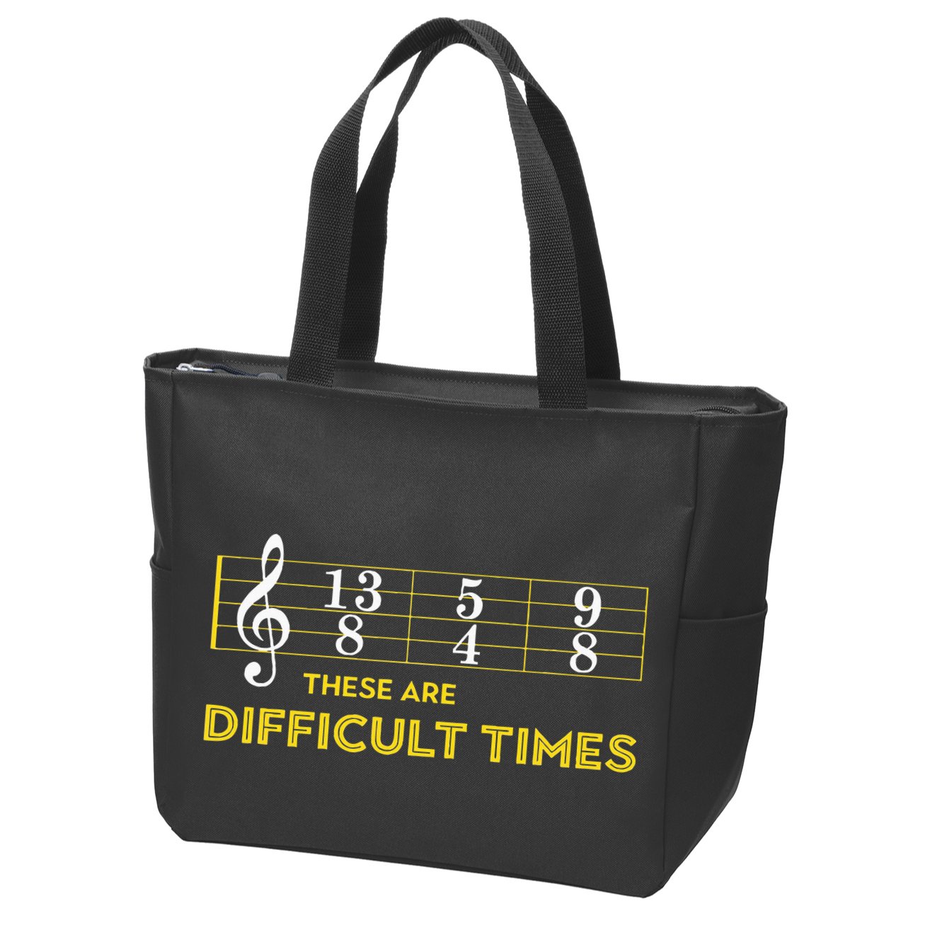 Musician Sheet Music These Are Difficult Times Zip Tote Bag