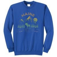 Maine State Moose Lovers Trees Vintagelook Souvenir Graphic Gift Sweatshirt