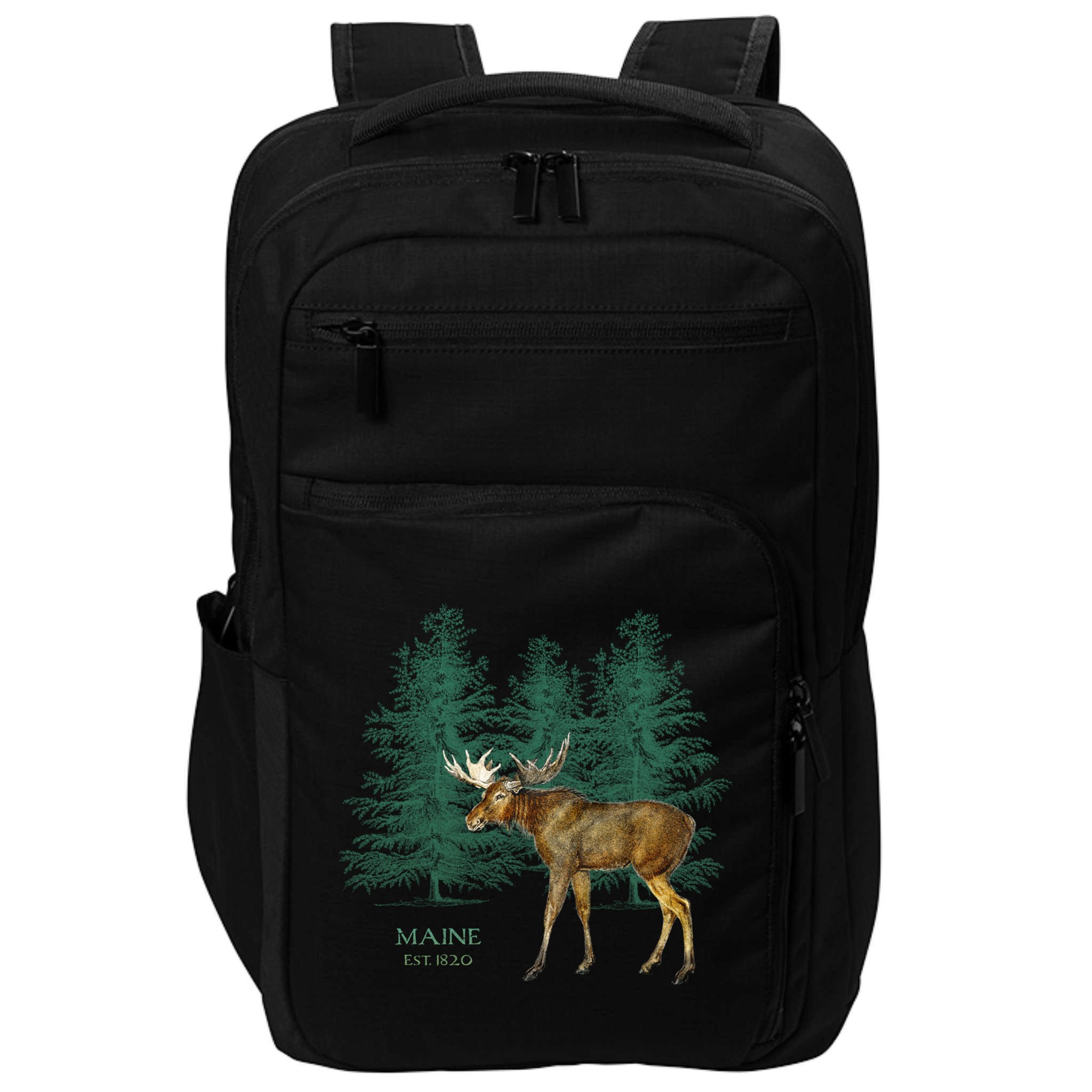 Maine State Moose Lovers Trees Vintagelook Souvenir Gift Impact Tech Backpack