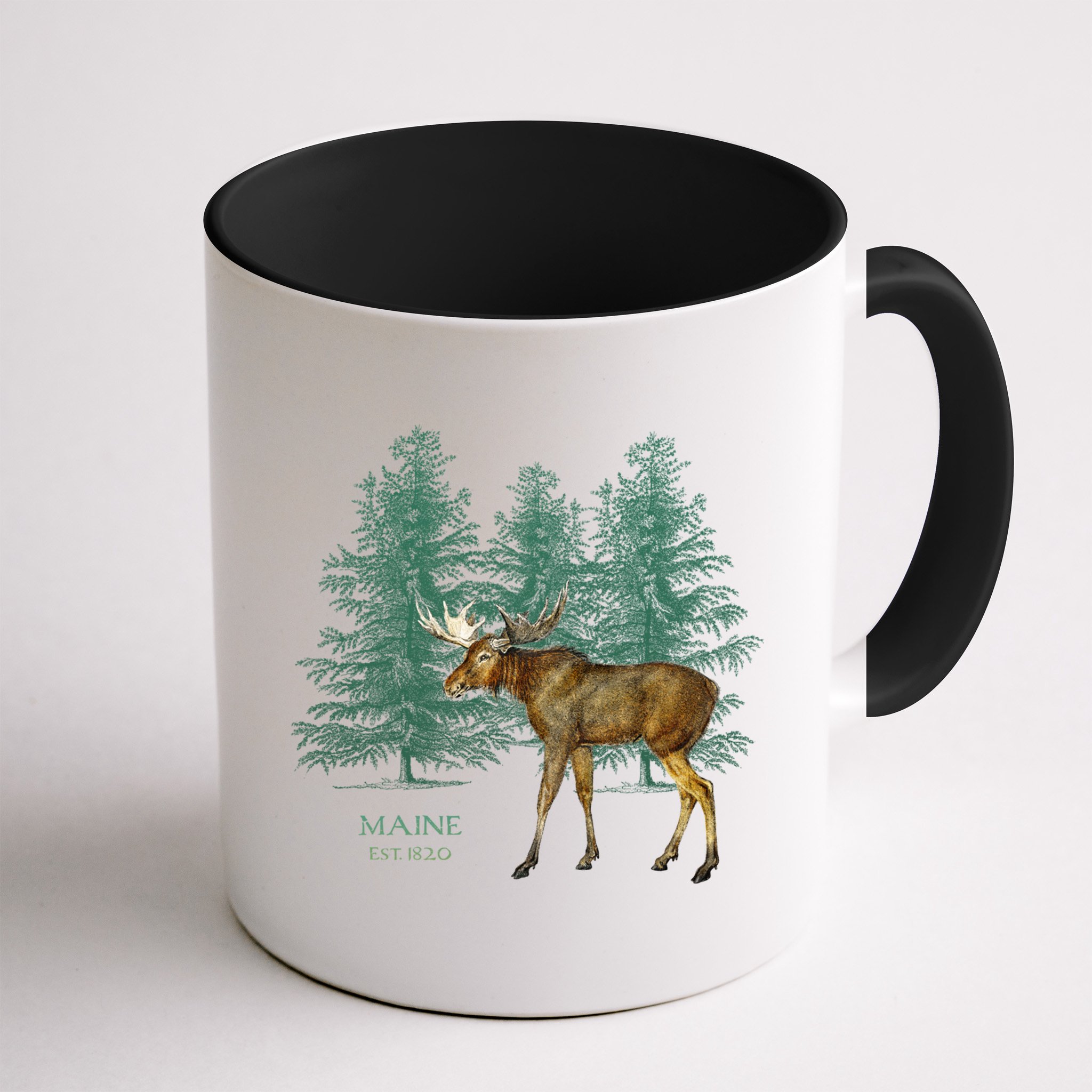 Maine State Moose Lovers Trees Vintagelook Souvenir Gift Mug