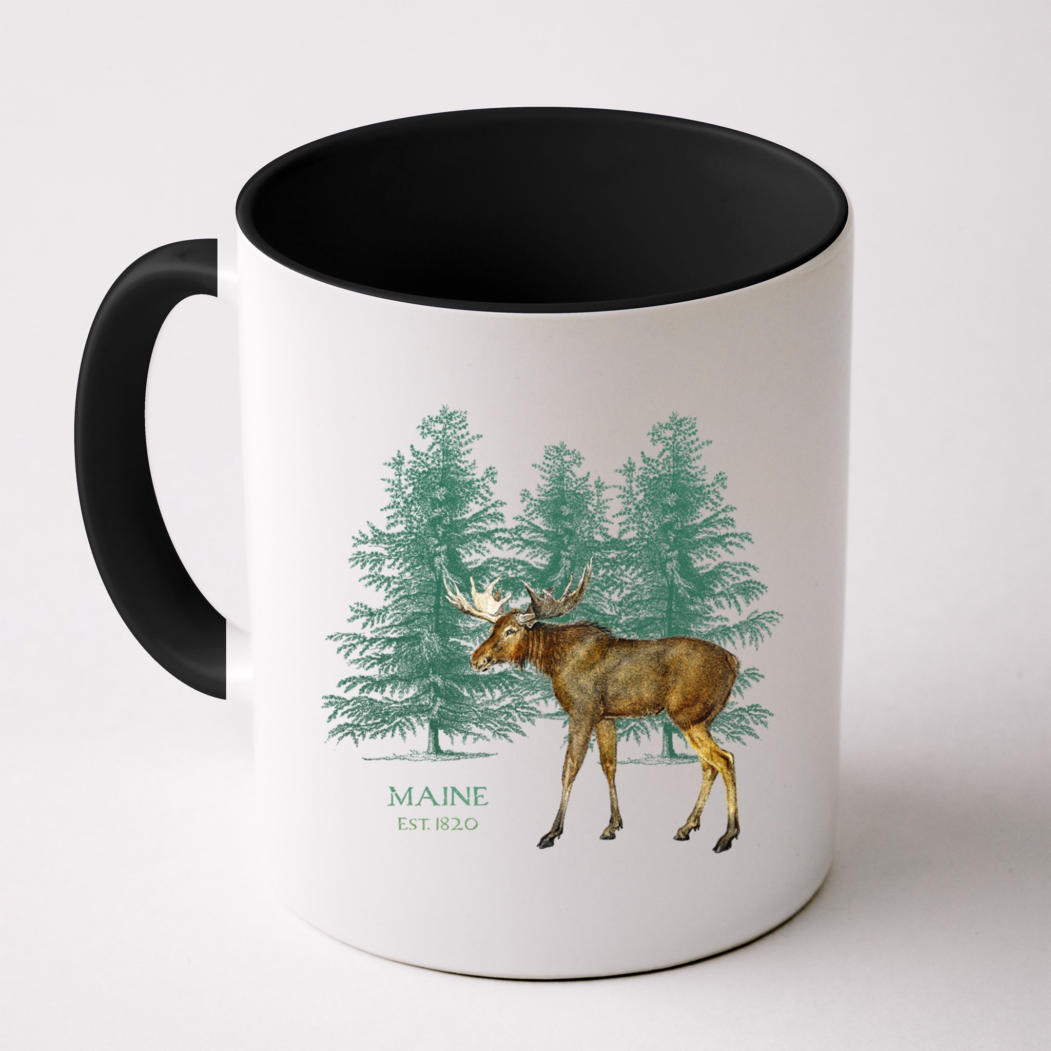Maine State Moose Lovers Trees Vintagelook Souvenir Gift Mug