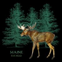 Maine State Moose Lovers Trees Vintagelook Souvenir Gift Mug