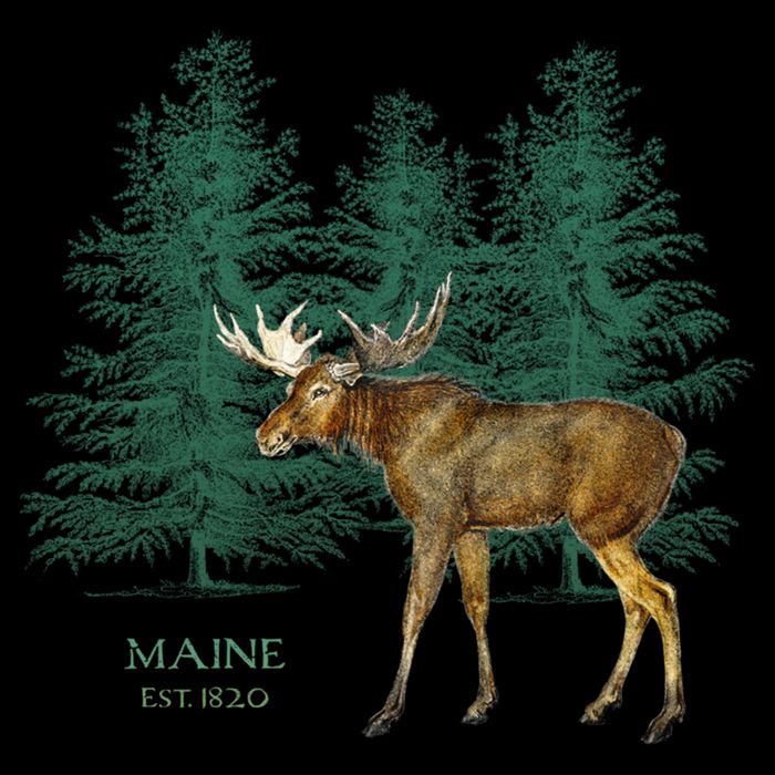 Maine State Moose Lovers Trees Vintagelook Souvenir Gift Mug